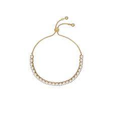 Ted Baker Gold Plated Pearl Tennis Adjustable Bracelet