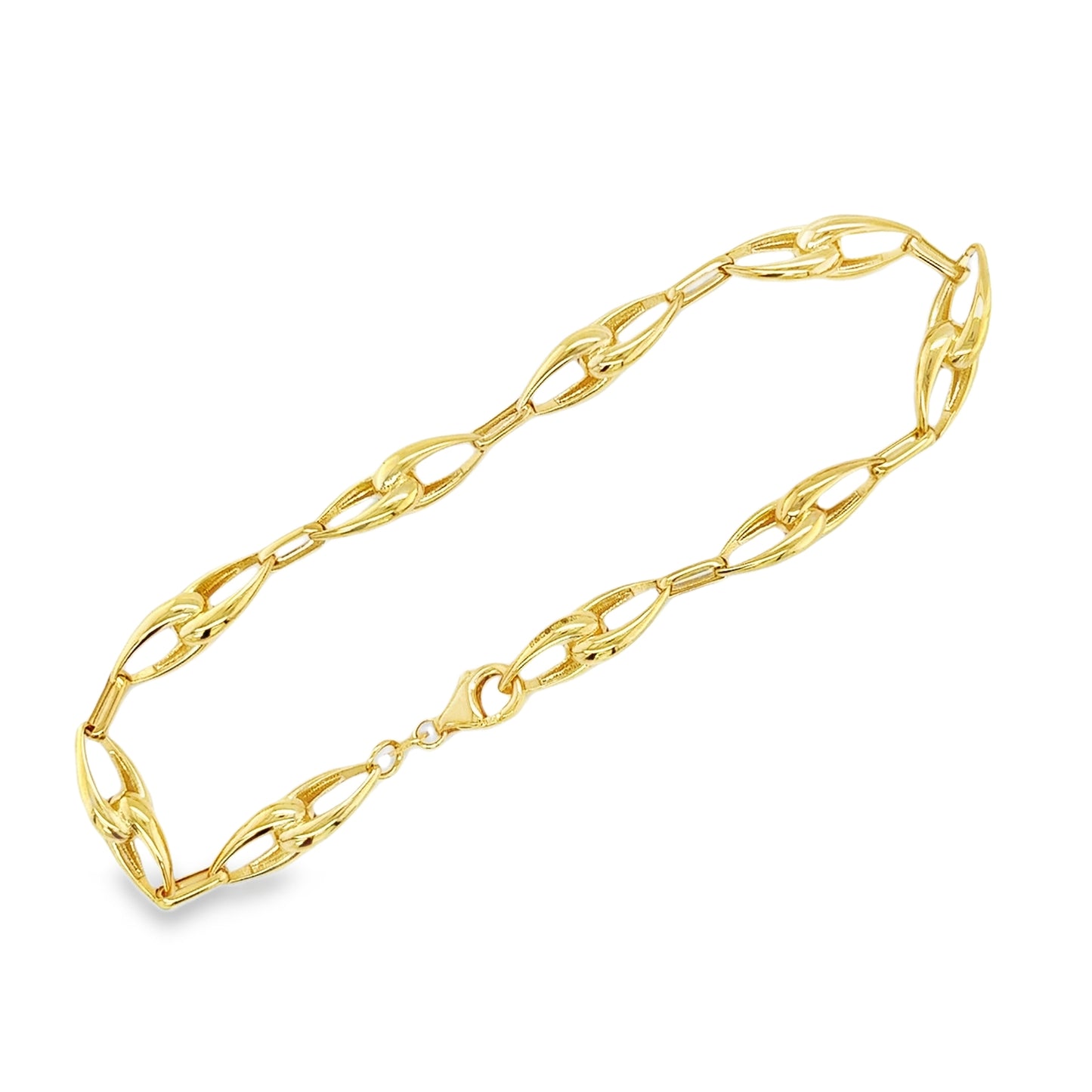9ct Open Pear Link Bracelet