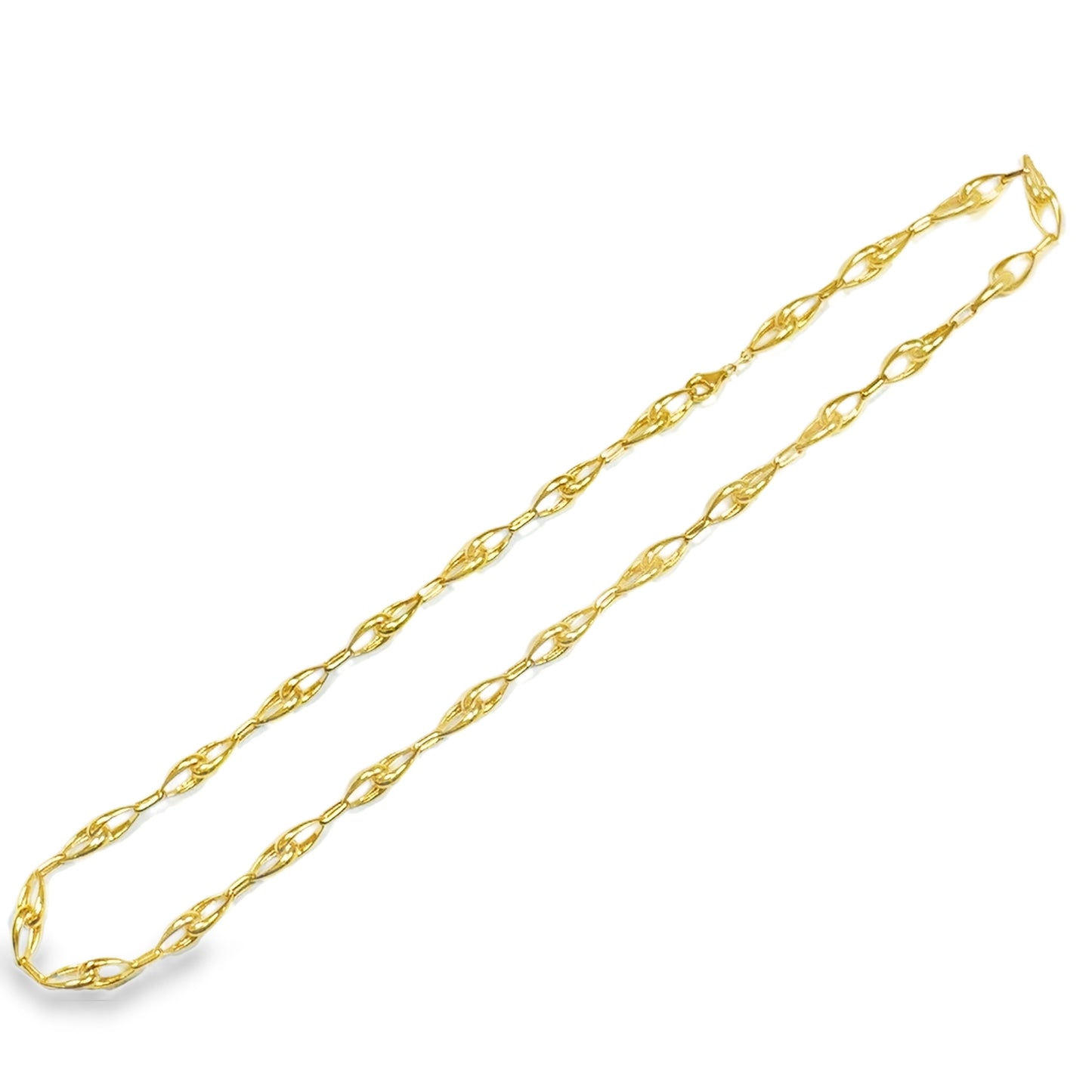 9ct Open Pear Link Necklet