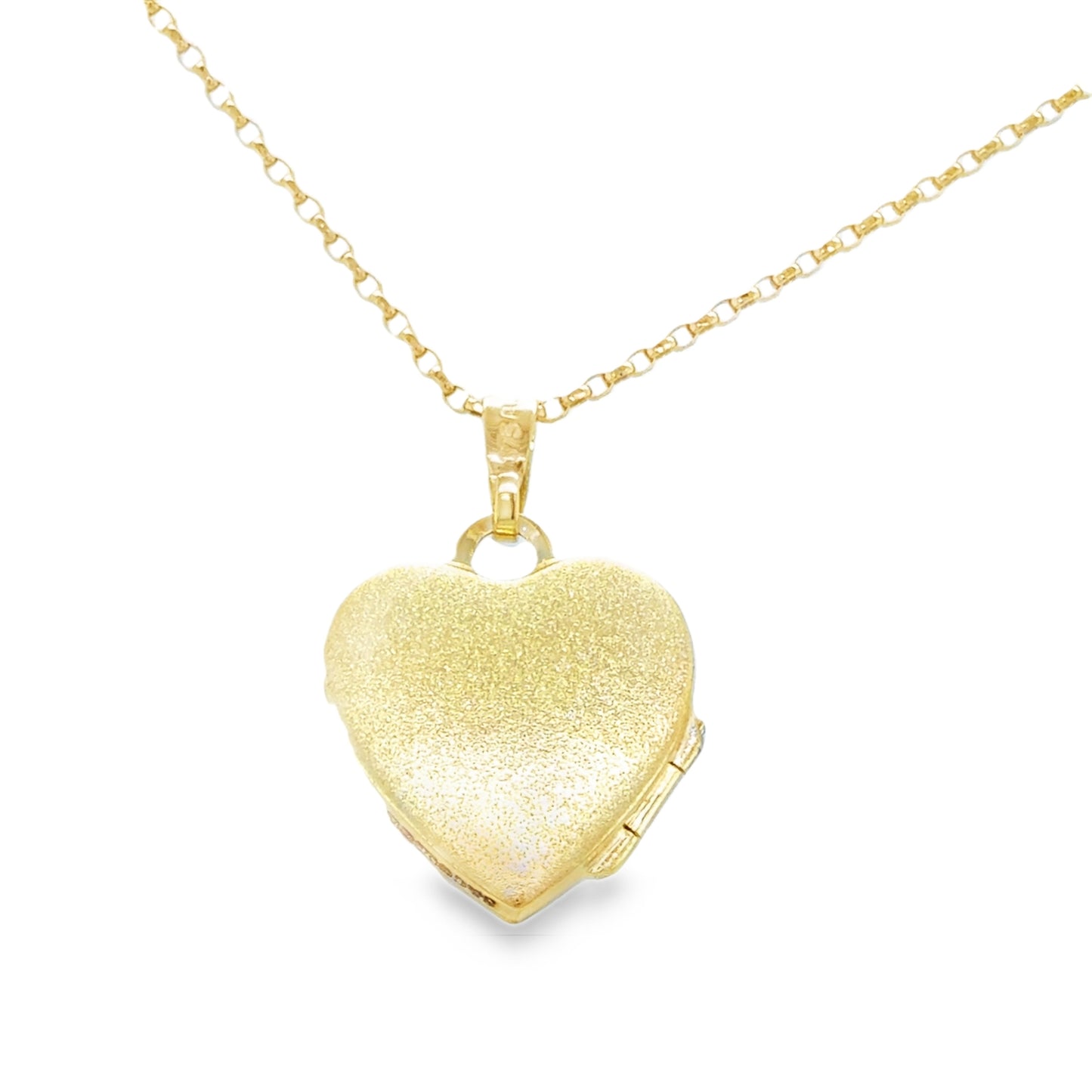 9ct Heart Locket With Flower Design