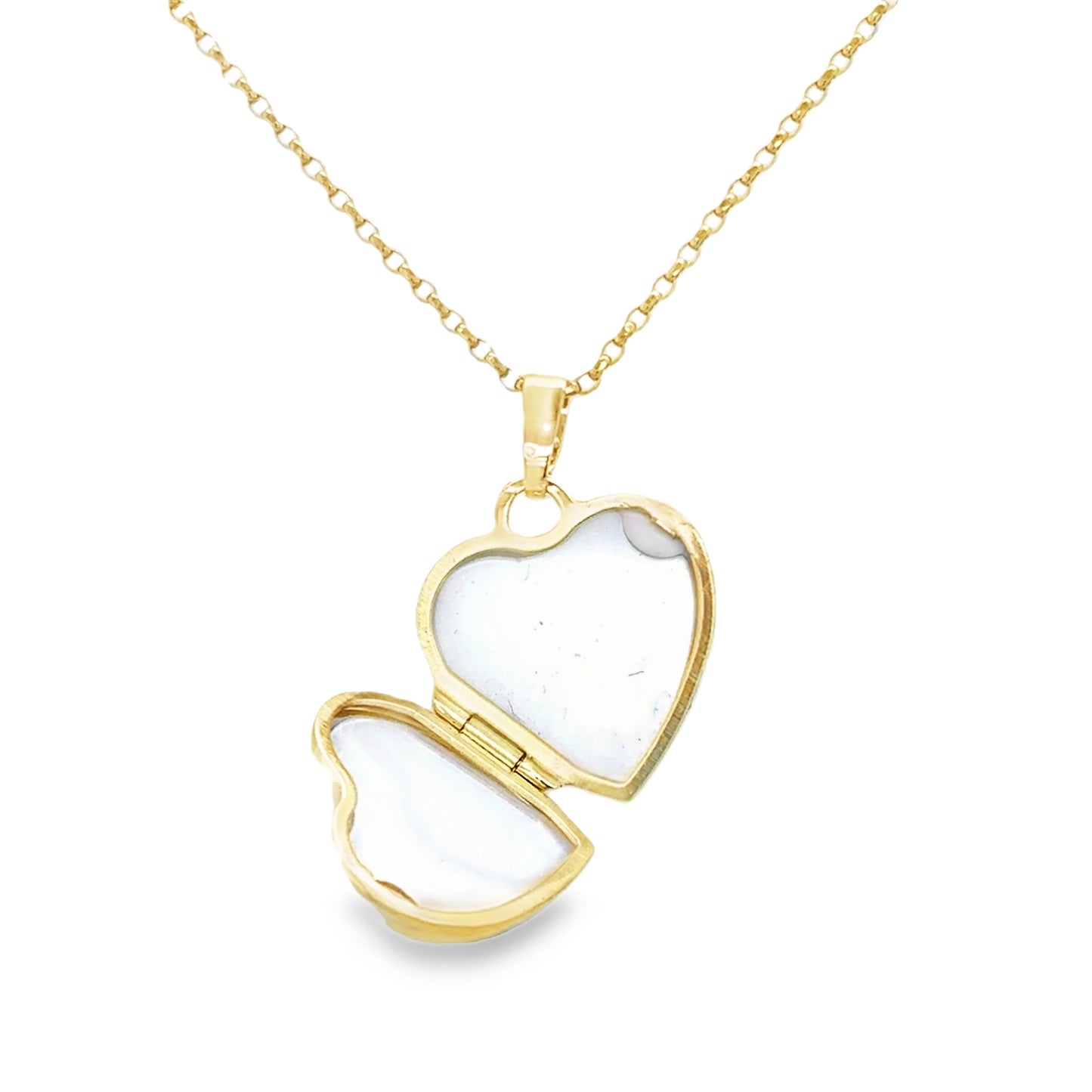 9ct Heart Locket With Flower Design