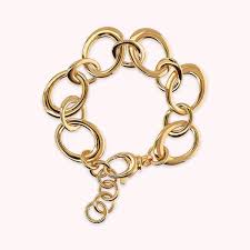 Bronzallure Gold Plated Open Link Polished Bracelet