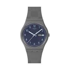 Swatch Tile Dial Grey Strap Watch