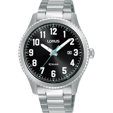 Gents Lorus Black Dial Watch