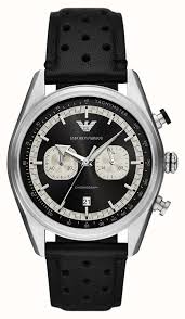 Gents Armani Sea Racer Black & White Chronograph