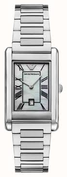 Ladies Emporio Armani Sqaure Watch With Mother Of Pearl Dial