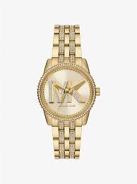 Ladies Rolled Gold Michael Kors Bryant CZ Logo Watch