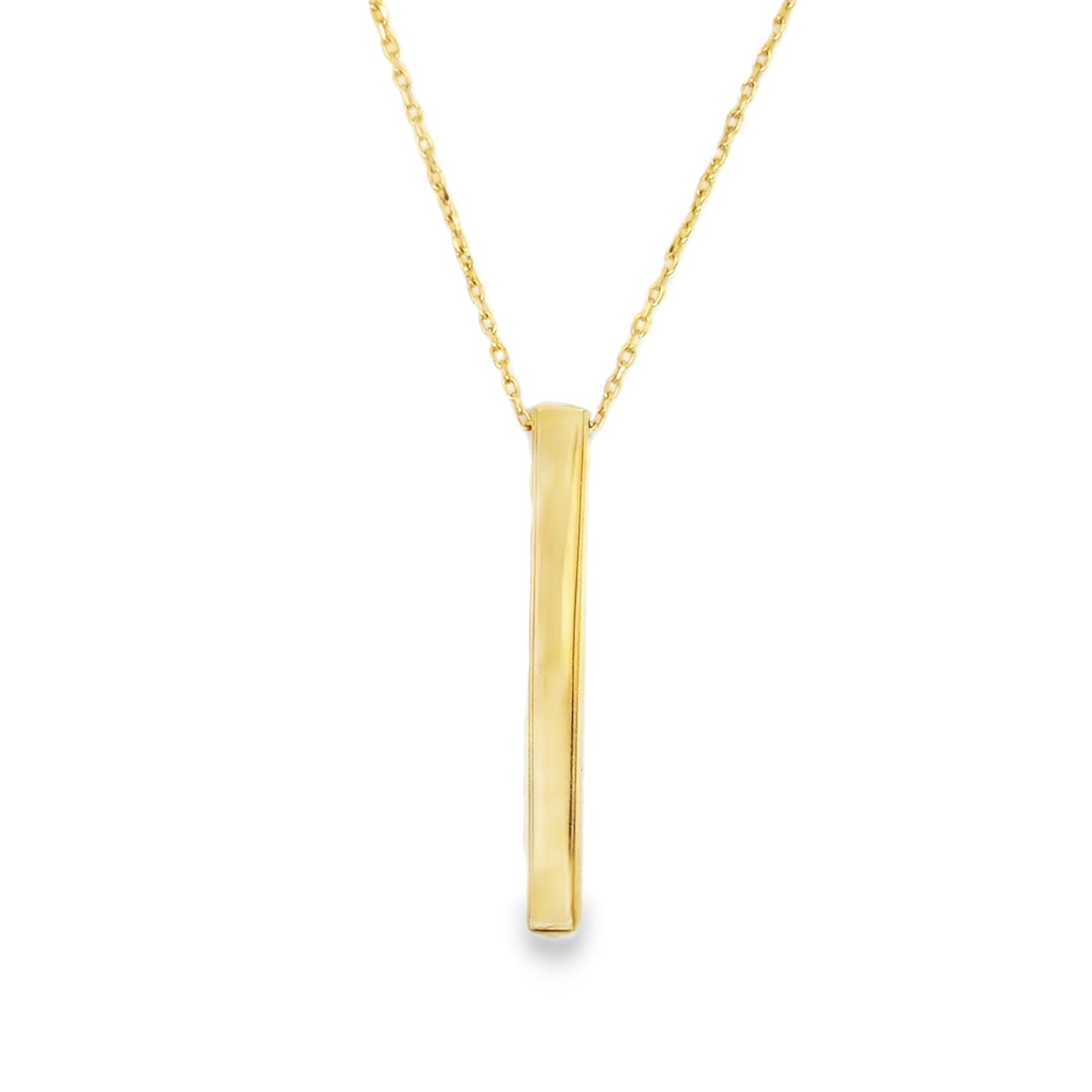 9ct 25mm Vertical Bar Necklet