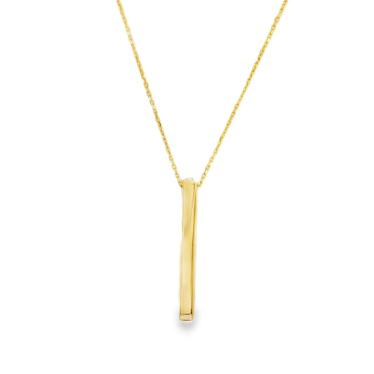 9ct 25mm Vertical Bar Necklet