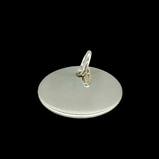 Sterling Silver Heavy 20mm Disc Pendant