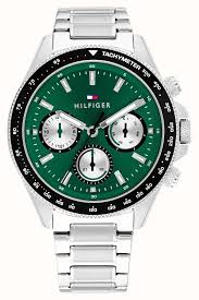 Gents Tommy Hilfiger Clark 44mm Chronograph Green Dial Watch
