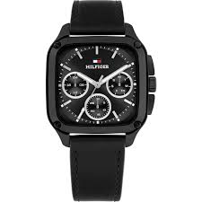 Gents Tommy Hilfiger Herald Black Chronograph Square Dial Watch