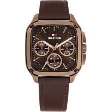 Gents Tommy Hilfiger Herald Brown Chronograph Square Dial Watch