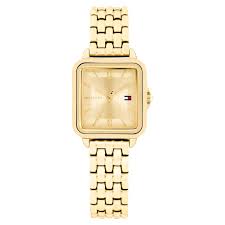 Tommy Hilfiger Mia Square Watch With Gold Face