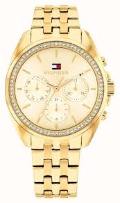 Ladies Tommy Hilfiger Mellie CZ Bezel Chronograph Watch 36mm