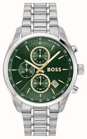 Gents Hugo Boss Grand Prix Chronograph Green Dial Watch