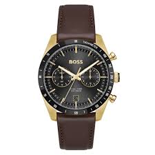 Gents Hugo Boss Tourmaster Black Dial Chronograph Watch