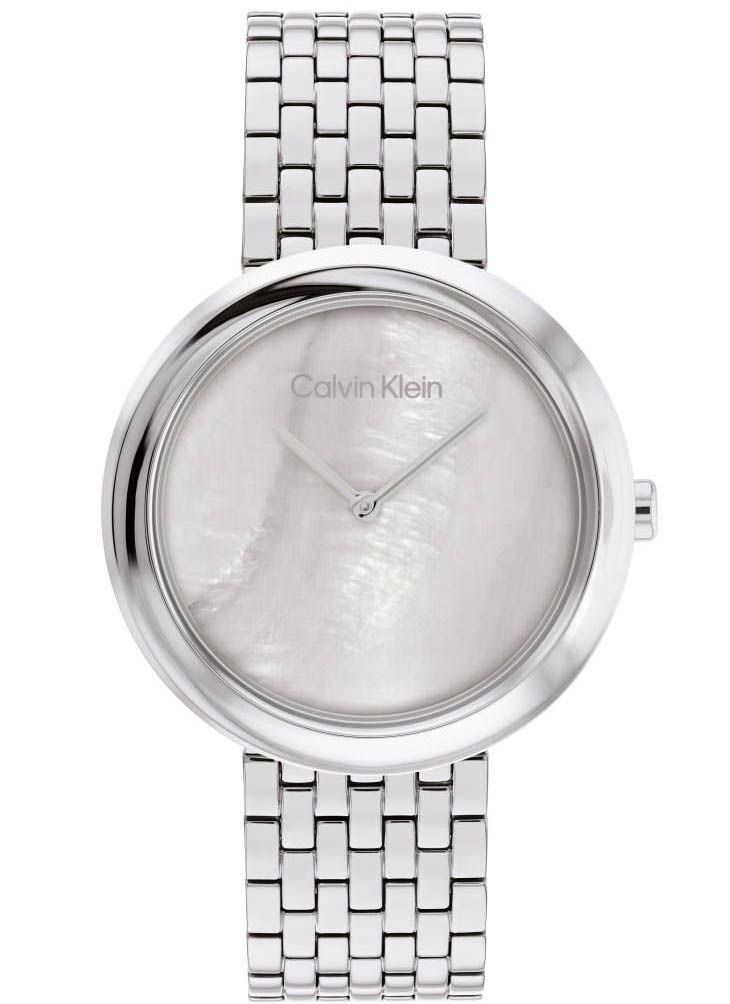 Ladies Calvin Klein Twisted Bezel Mother of Pearl Dial