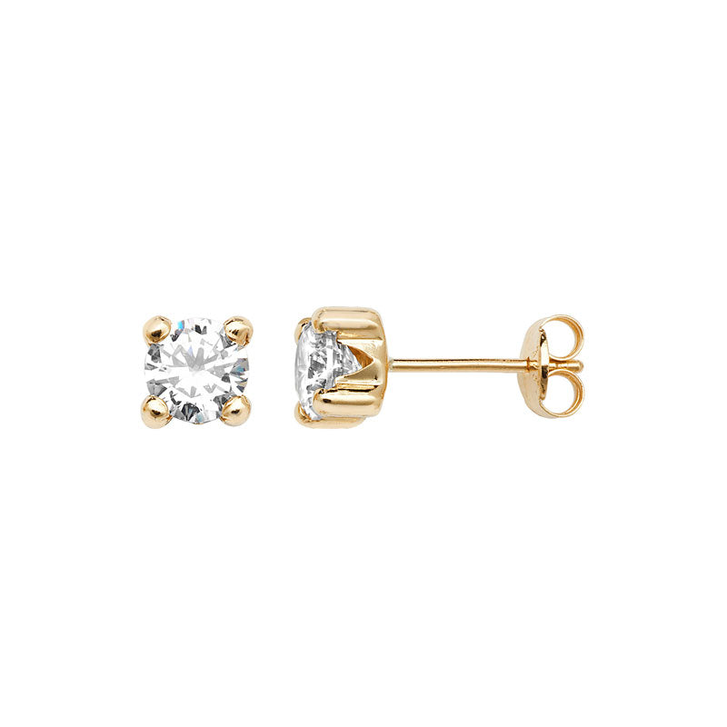 9ct CZ 5mm Stud Earrings
