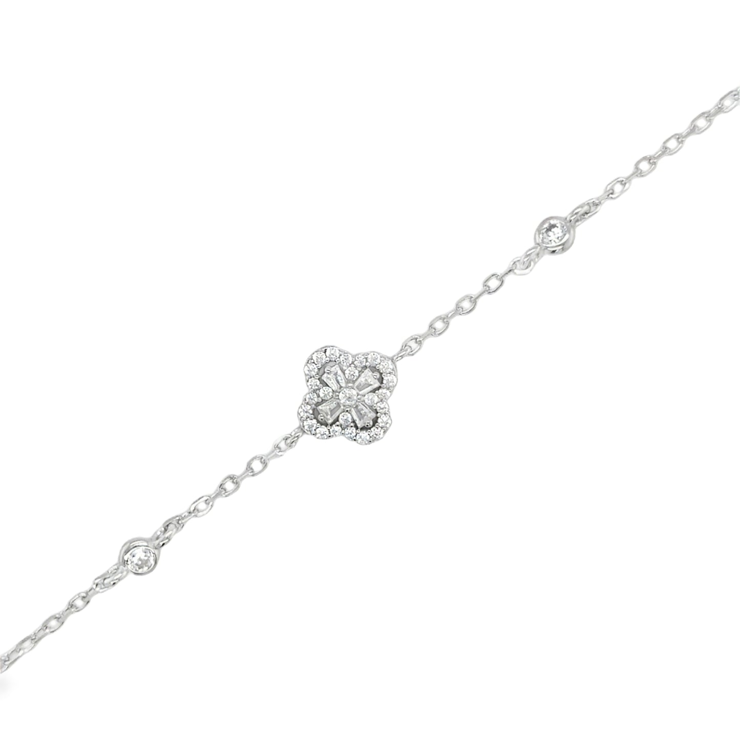 Sterling Silver Clover Bracelet
