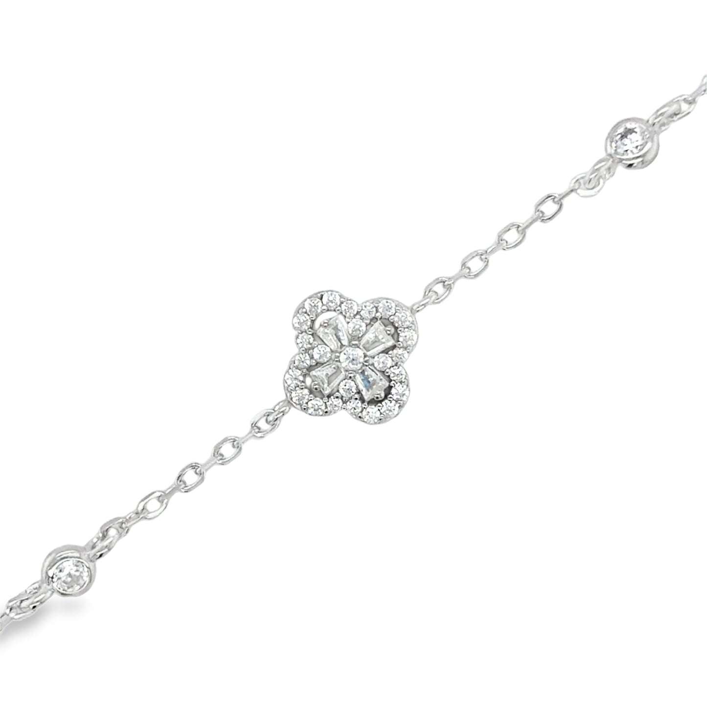 Sterling Silver Clover Bracelet
