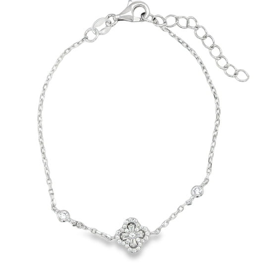 Sterling Silver Clover Bracelet