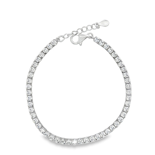 Sterling Silver 3mm CZ Tennis Bracelet
