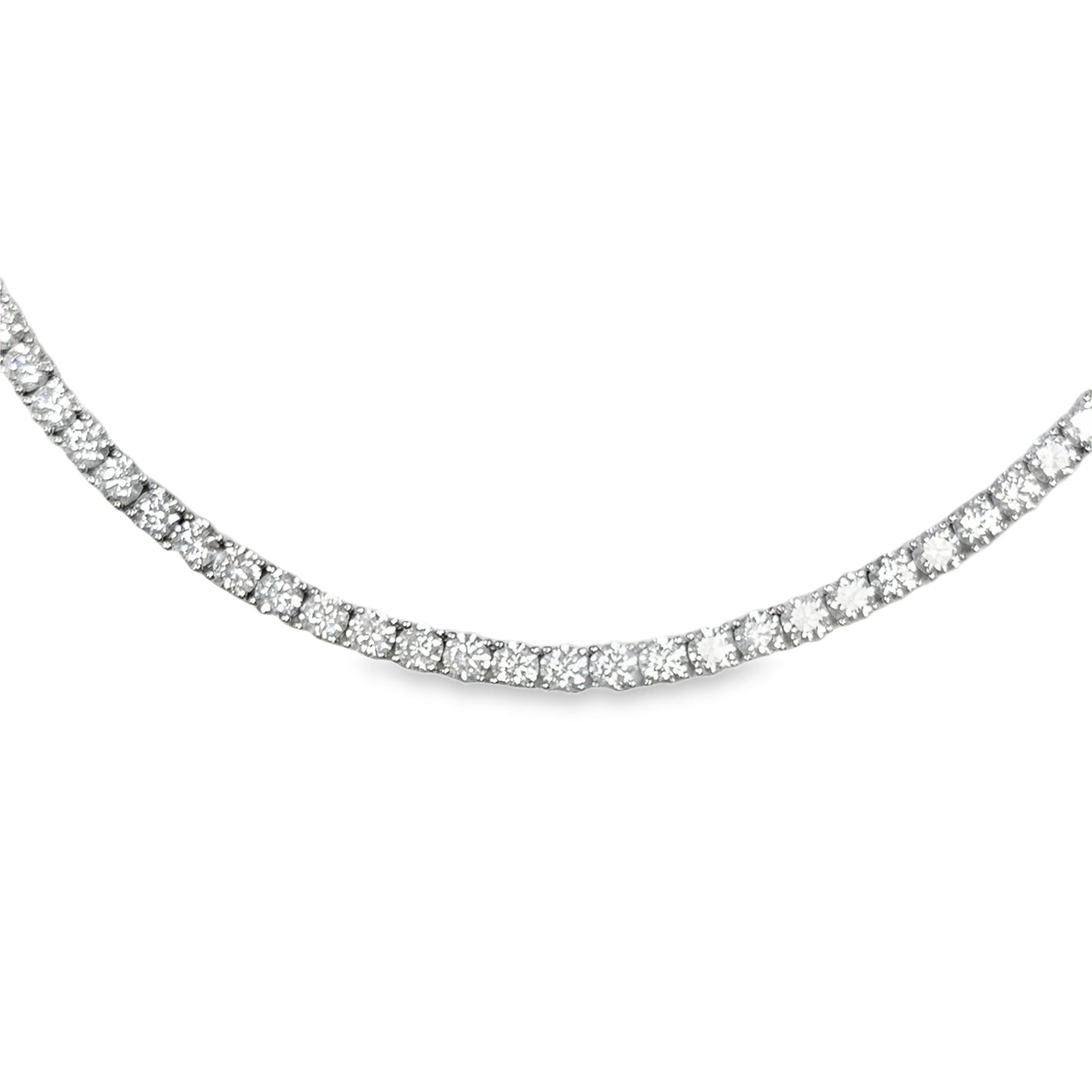 Sterling Silver 4mm CZ Tennis Necklet