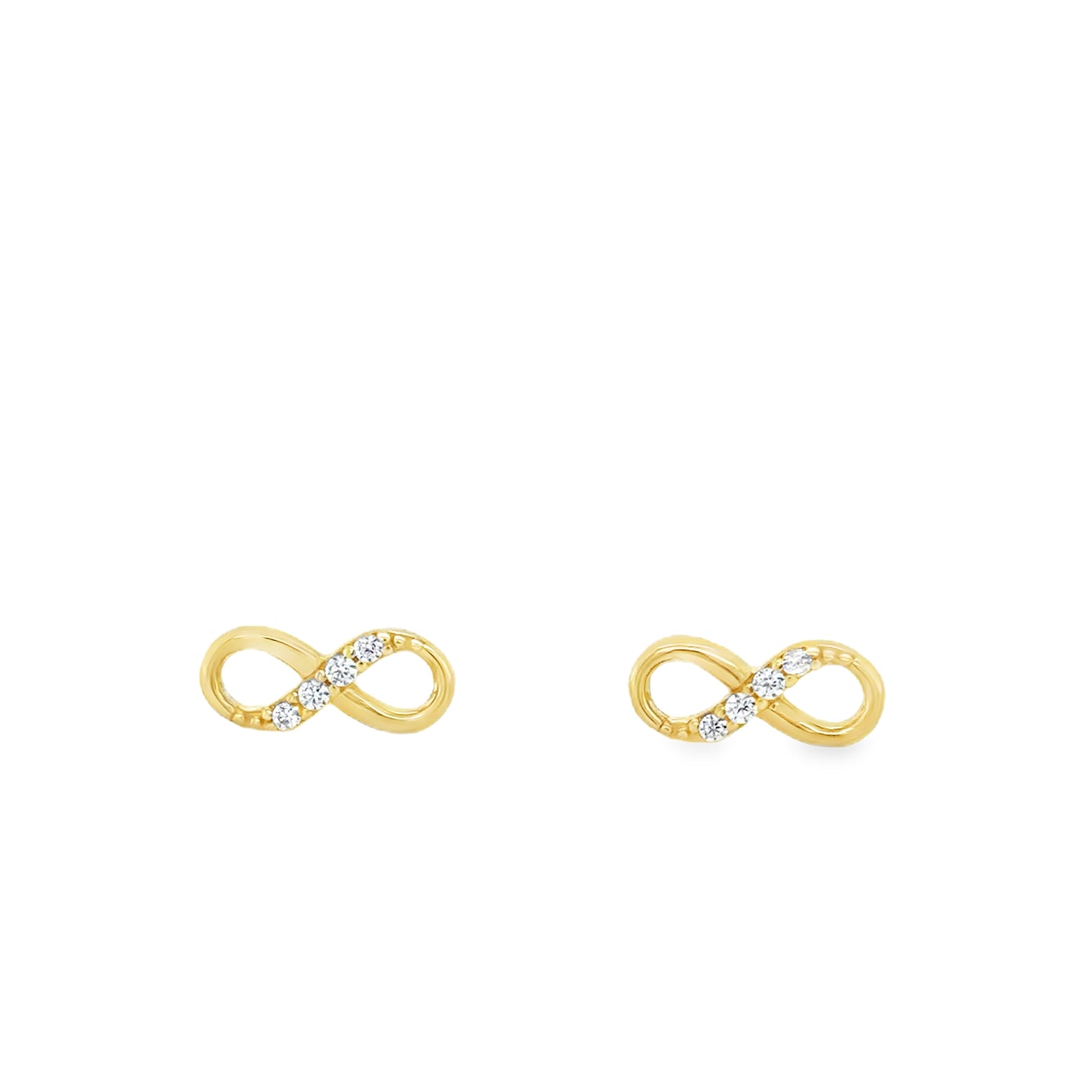 9ct CZ Infinity Stud Earring