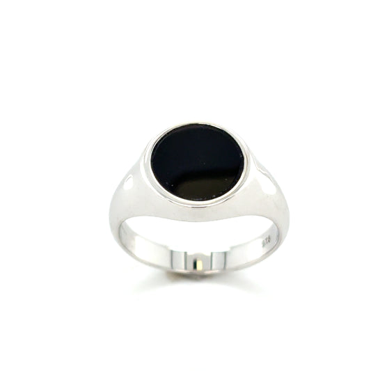 Sterling Silver Gents Onyx Signet Ring