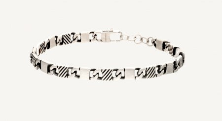 Gents Steelwear Stainless Steel Gold Lined Bracelet