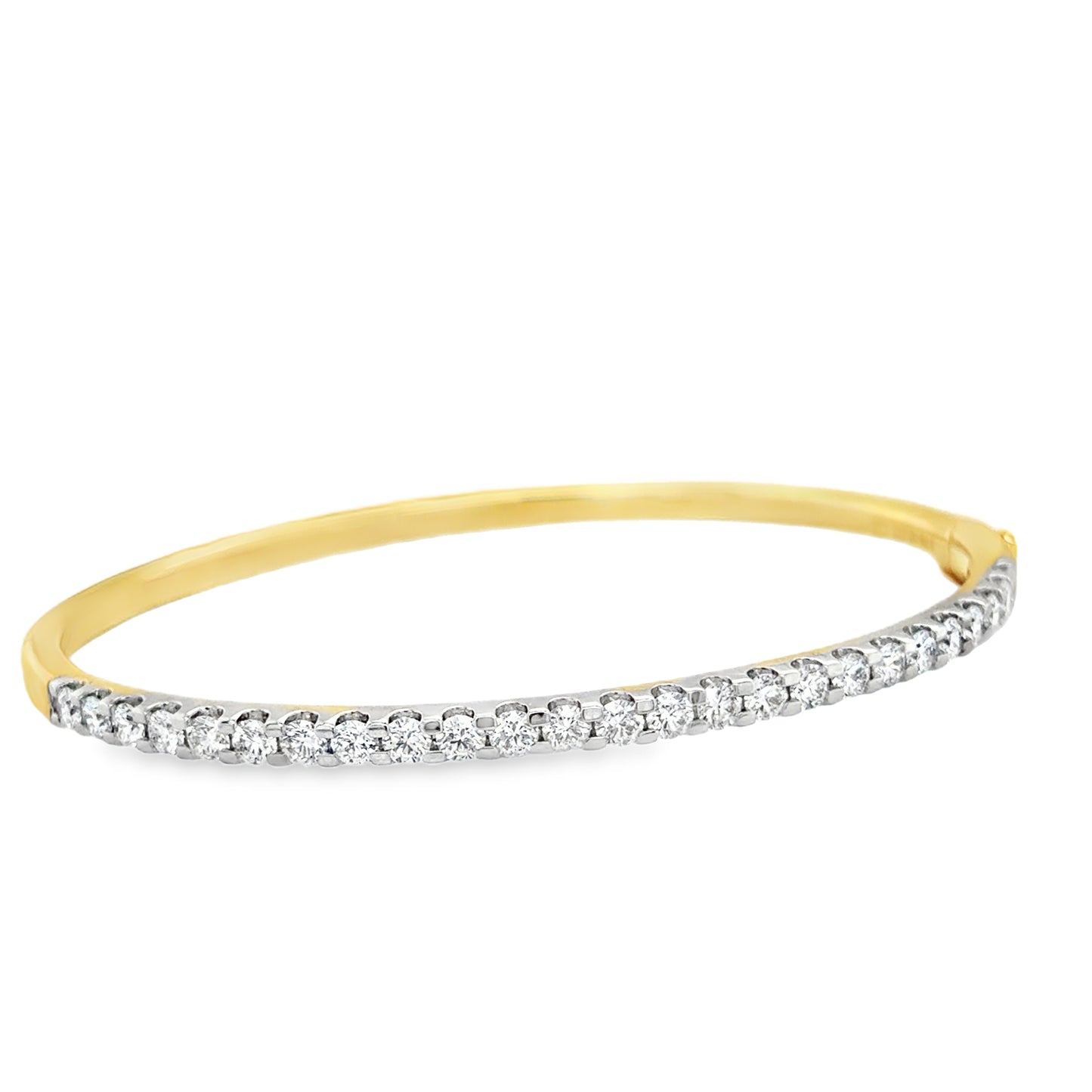 9ct Round Brilliant Cultured Diamond Tennis Bangle 2.00ct