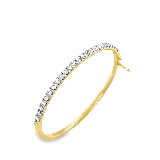 9ct Round Brilliant Cultured Diamond Tennis Bangle 2.00ct