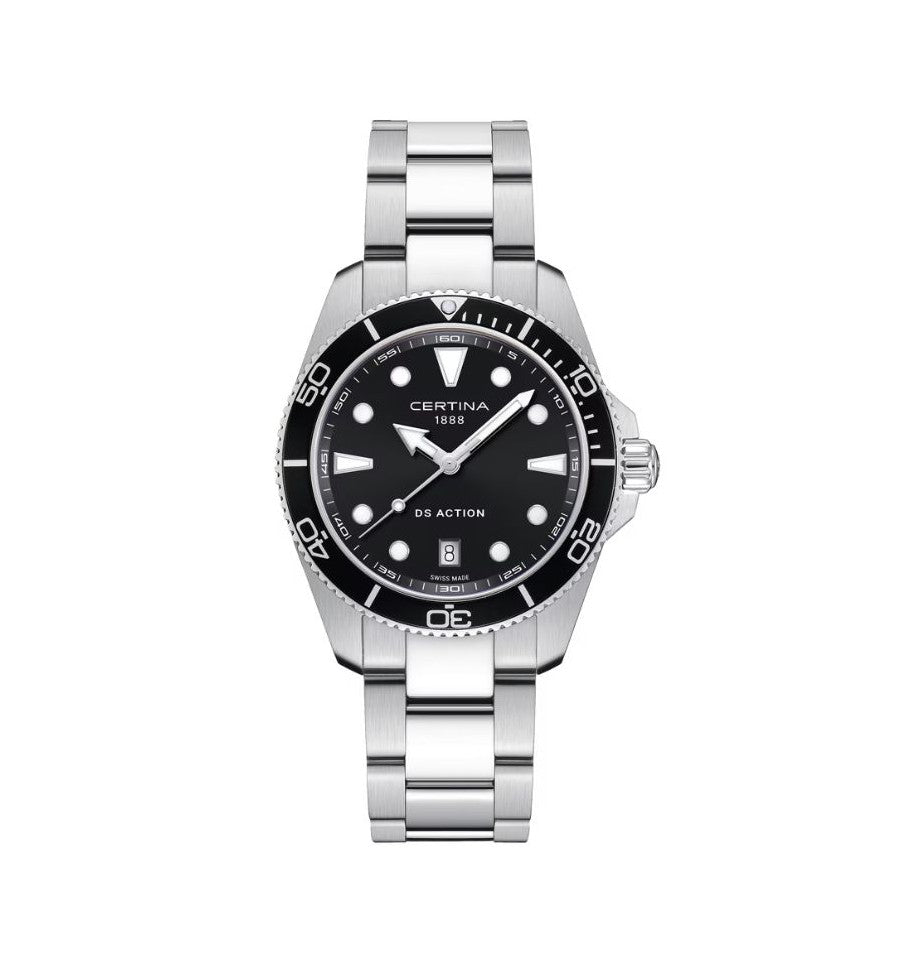 Gents Certina DS Action Quartz Black Dial