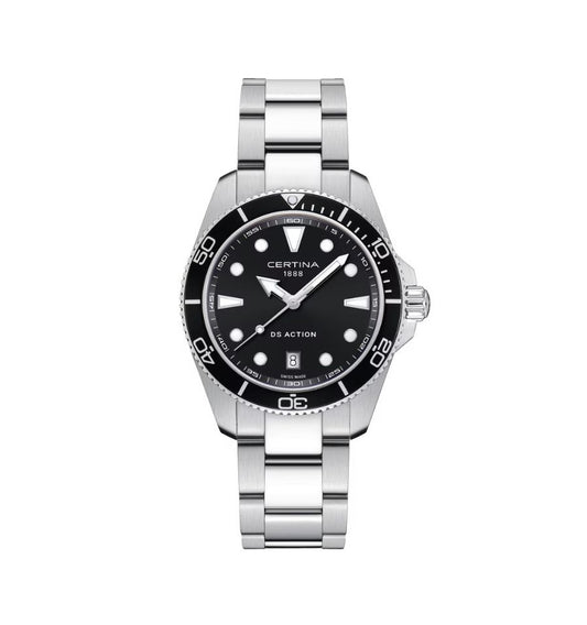 Gents Certina DS Action Quartz Black Dial