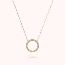 Bronzallure Gold Plated CZ Open Circle Pendant