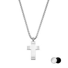 Gents Steelwear Stainless Steel Matte Cross Pendant