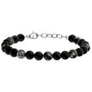 Steelwear Black & Grey Lava Bead Bracelet