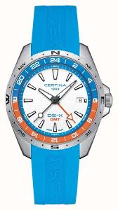 Gents Certina DS-X GMT 41mm White & Blue Watch