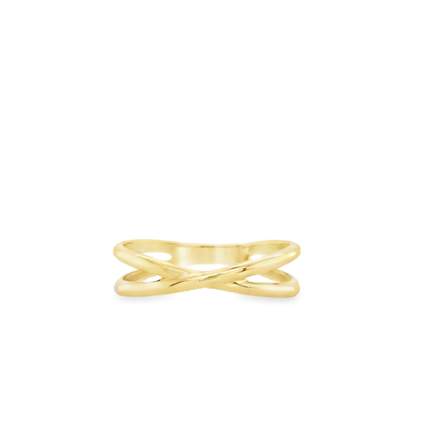 9ct Polished Open Crossover Ring