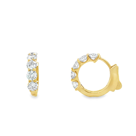 9ct E/rg Dia Huggy Hoop 2.00ct