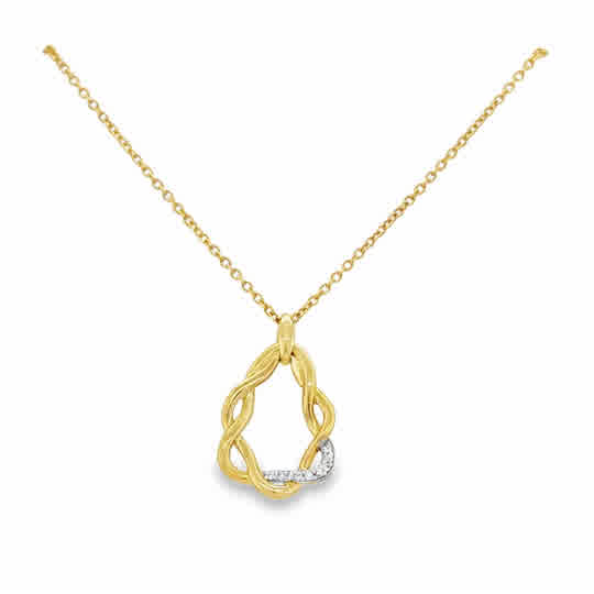 9ct P/dnt Op Twist Dia .024ct