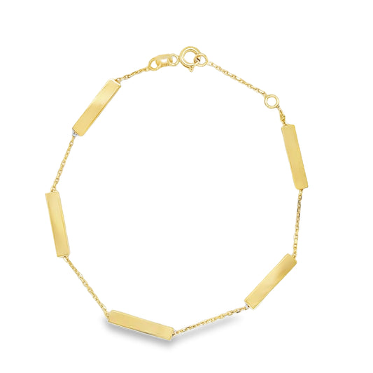 9ct 5 3D Bar Bracelet