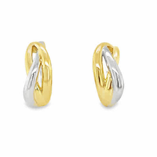 Sterling Silver Gold Plated 20mm Wrap Hoop Earrings