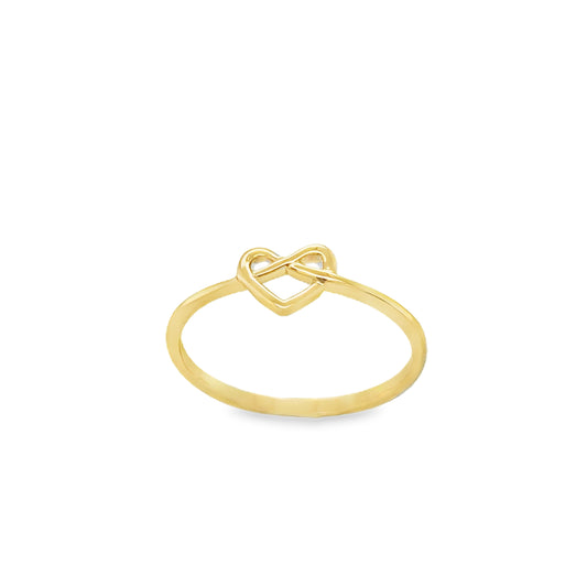 9ct Yellow Gold Open Heart Ring