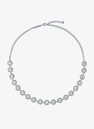 Ted Baker Solanna Silver Plated Solitaire Sparkle Crystal Round Halo Necklet