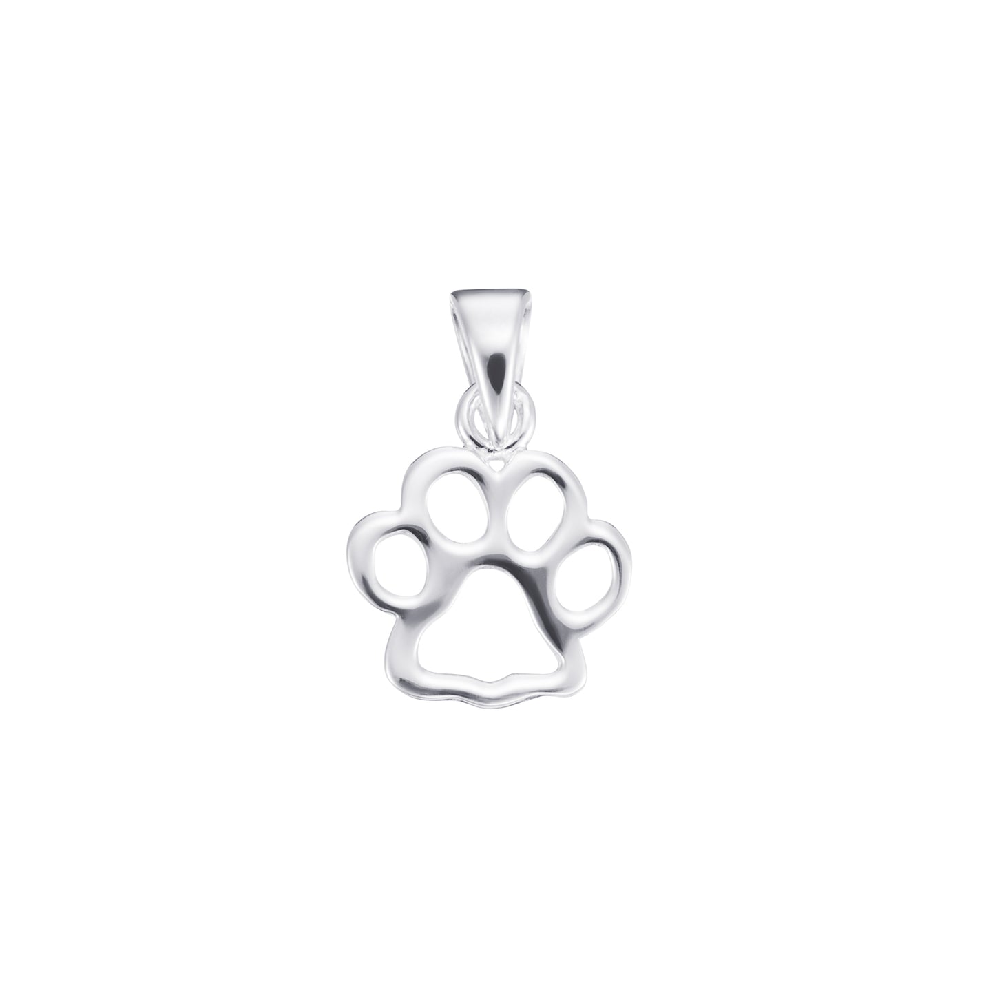 Sterling Silver Open Pawprint Pendant