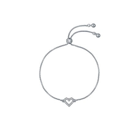 Ted Baker Silver Amorita Crystal Open Heart Bracelet