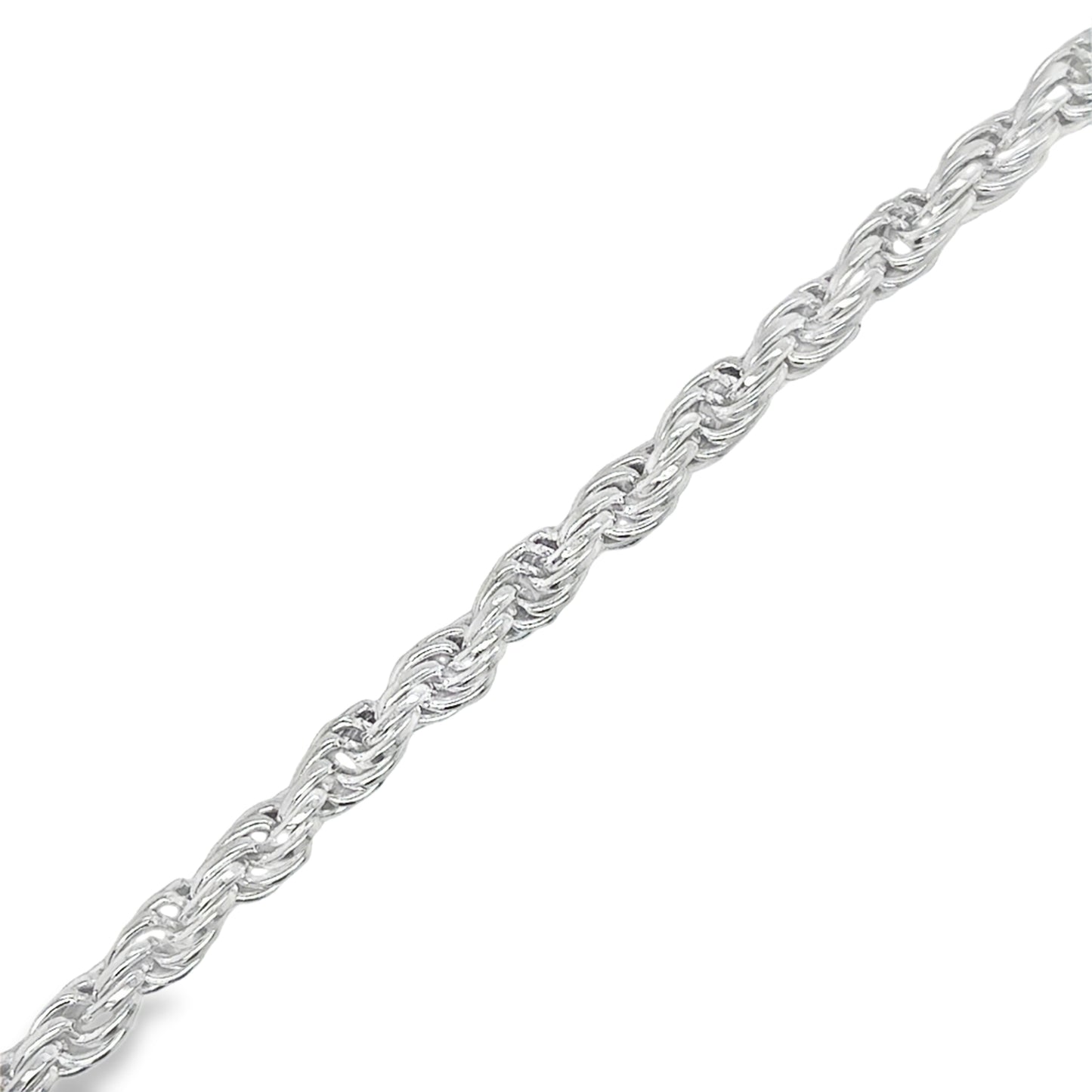 Sterling Silver 8" Rope Bracelet