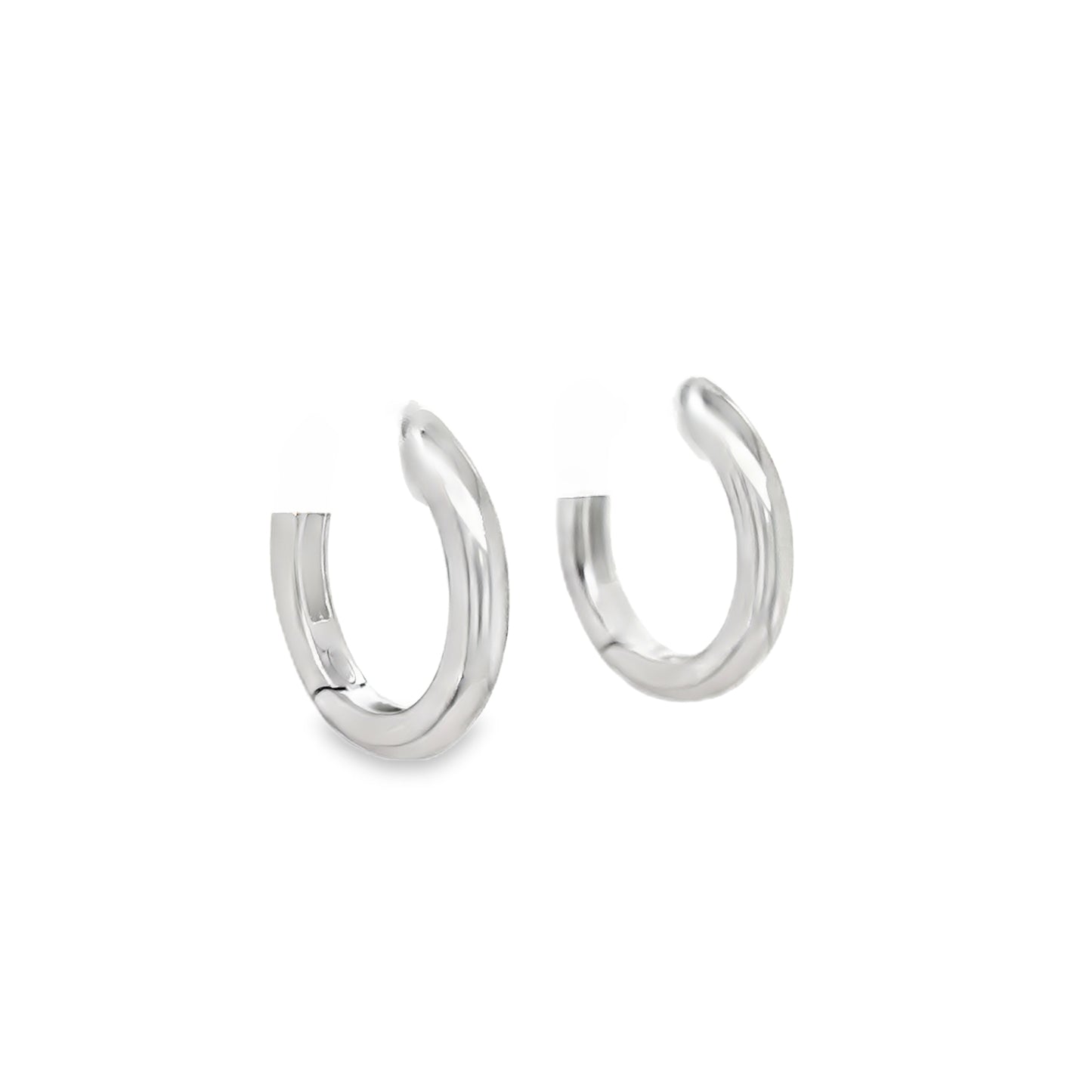 Sterling Silver 13mm Oval Hoop Earrings
